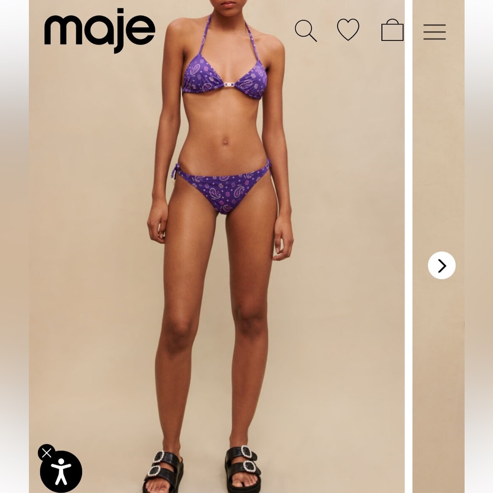 Maje Purple Paisley Two-Piece Bikini